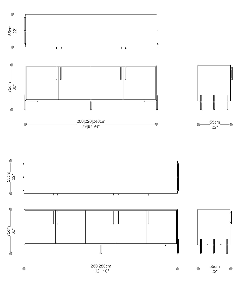 Image of the complete dimensions of the product